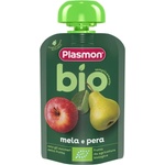 PLASMON Био плодова закуска Plasmon - Пауч с ябълка и круша, 6 м+, 100 g (0811) - baby