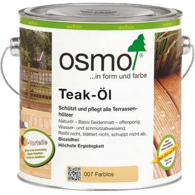 Osmo Wood Oil 007 Teak Oil Clear - Декинг масла 25л (4209)