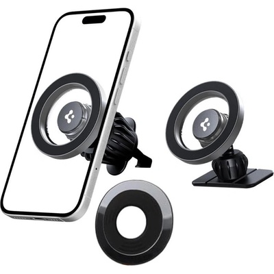 Spigen mft13 magnetic magsafe dashboard & vent car mount black (8809971231862)