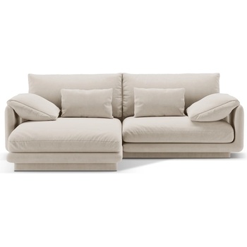 Micadoni Бял кадифен ъглов диван (ляв ъгъл) Torino - Micadoni (MIC_LC_S_184_F1_TORINO1)