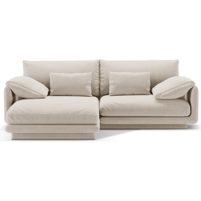 Micadoni Бял кадифен ъглов диван (ляв ъгъл) Torino - Micadoni (MIC_LC_S_184_F1_TORINO1)