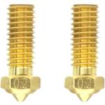 QIDI Tech Месингова дюза за X-Smart 3/X-Plus 3/X-Max 3/Q1-Pro - Комплект от 2 бр. - 0, 2 mm (728683349956)