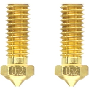 QIDI Tech Месингова дюза за X-Smart 3/X-Plus 3/X-Max 3/Q1-Pro - Комплект от 2 бр. - 0, 2 mm (728683349956)
