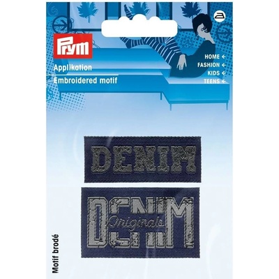 PRYM Nášivka štítek Denim/Originals, nažehlovací, modrá