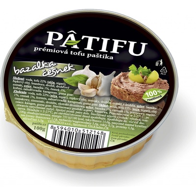 Veto Patifu Paštika tofu bazalka a česnek 100 g – Zboží Dáma