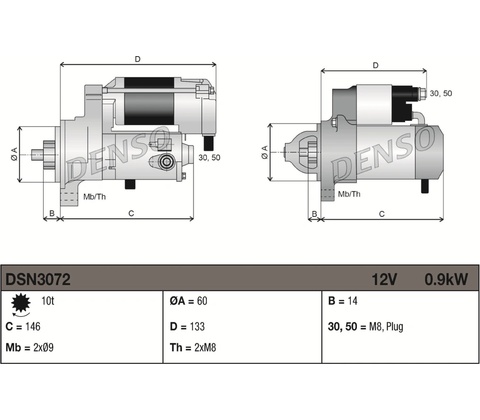 Štartér DENSO DSN3072