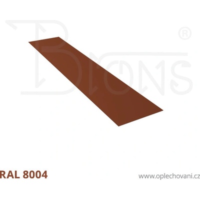 Brons Rovinný plech 400 x 2000 mm cihlově červená