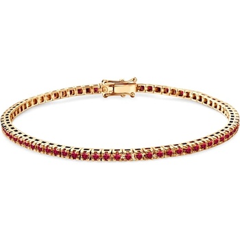 SAVICKI Тенис гривна Luminy 2, 3 мм: злато, рубини