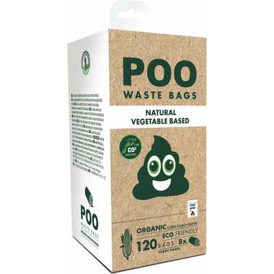 M-Pets POO Dog vrecká na exkrementy kompostovateľné malé 120 ks