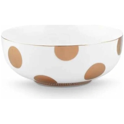 Pip Studio Dot Delight miska bílo zlatá 15 cm