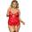 Sexy Elephant® Red Lace Round Open Back Teddy Lingerie 2XL