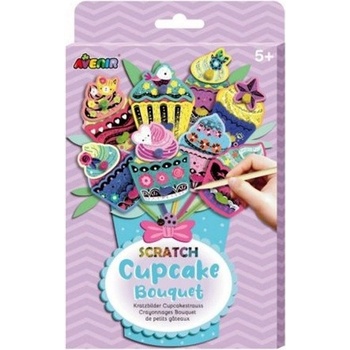 Škrabací obrázky kytice dortíčky