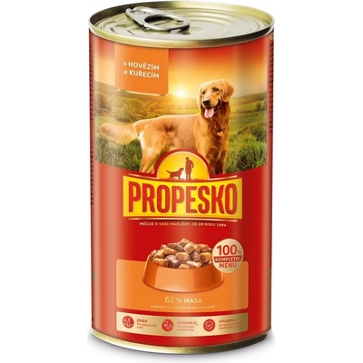 Propesko Adult kousky hovězí kuřecí v omáčce 1240 g