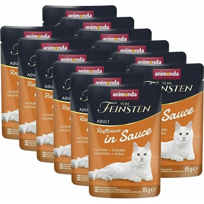 Animonda Vom Feinsten Raffinesse In Sauce kura & morčacie v omáčke 12 x 85 g