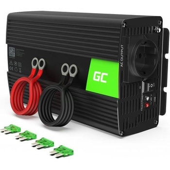 Green Cell Инвертор green cell, 12/220v, dc/ac, 1000w/2000w, Чиста синусоида (gc-invert-12v-1000w-inv09)