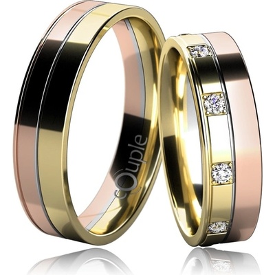 MAURICIUS snubní prsteny červené bílé červené zlato C 5 UE 1 CBZ