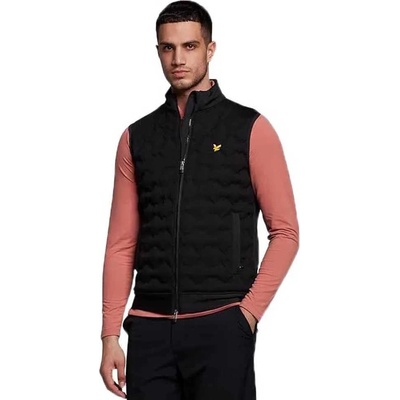 Lyle & scott Потник Lyle & scott Check Quilt Back Fleece vest - Black (Jet Black)
