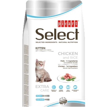 Piensos Picart PICART SELECT CAT Kitten - пълноценна храна за подраставащи котенца с пиле, яйце и ориз - 2 кг, Испания - 040102