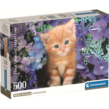 Clementoni Пъзел Clementoni от 500 части - Рижаво коте (35585)