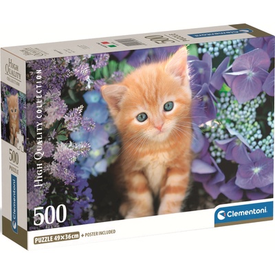 Clementoni Пъзел Clementoni от 500 части - Рижаво коте (35585)
