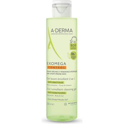 A-Derma Exomega Control zvláčňujúci umývací gél 2v1 200 ml