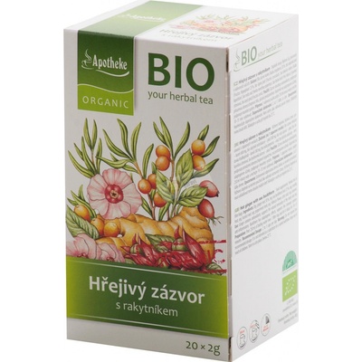 Apotheke Čaj Hřejivý zázvor s rakytníkem BIO 20 x 2 g