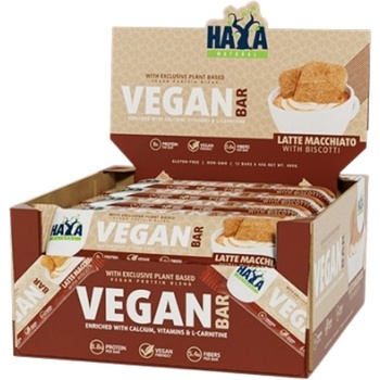 HAYA Labs Vegan Protein Bar [12 x 40 грама] Лате макиато