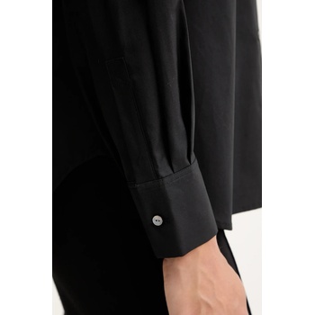 KARL LAGERFELD Памучна риза Karl Lagerfeld дамска в черно със стандартна кройка A4W11009 (A4W11009)