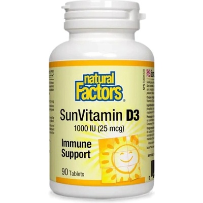 Natural Factors SunVitamin D3 1000 IU [90 Таблетки]