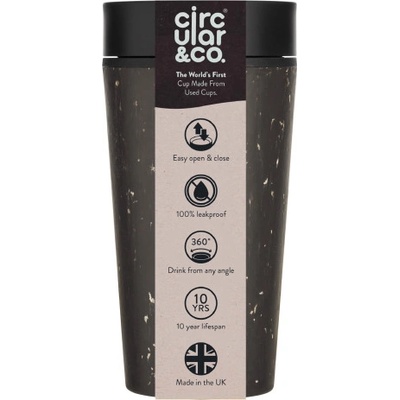 Circular Cup rCup COSMIC Black 340 ml