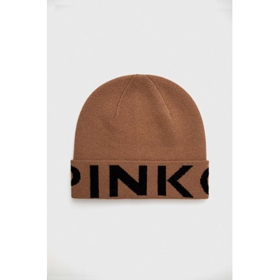 Pinko Вълнена шапка Pinko в кафяво с фина плетка от вълна 101507. A101 (101507.A101)