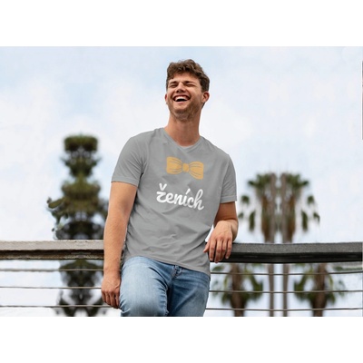 Personal Párové tričko pánské Ženich Sivá