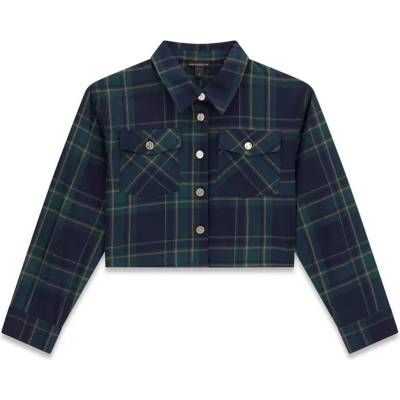 GUESS Риза каре за момиче в тъмно синьо и зелено Guess