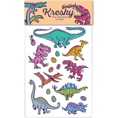 Kresky dočasné tetovanie Dinosaury