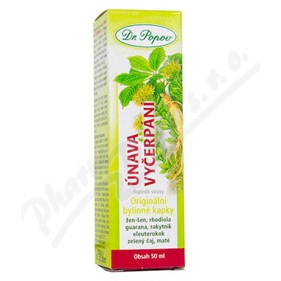 Dr.Popov Bylinné kvapky Únava vyčerpanie 50 ml