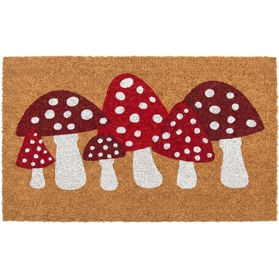 Clayre & Eef Mushrooms Hnědá s muchomůrkami 75 x 45 x 1 cm