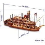 Occre Мисисипи колесен параход 1: 80 комплект