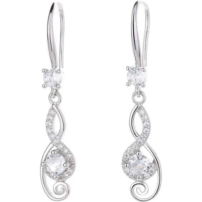 Silenti Jewelry Сребърни обеци "Музикална Нота