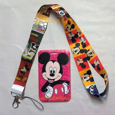 Šňůrka na krk 24417 s cedulkou na ID karty Mickey Mouse