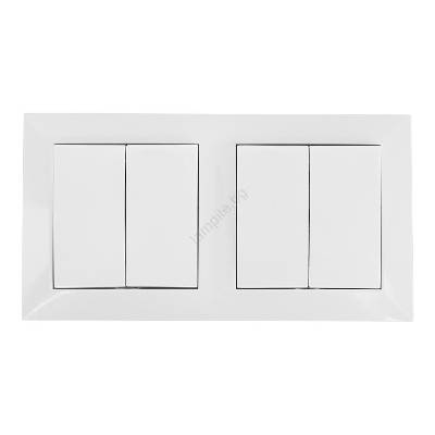 - К-кт 2x Домашен превключвател с 2 бутона 250V/10A (AI0527)