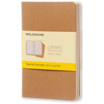 Moleskine Sešity 3 ks čtverečkované karton S