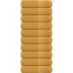 vidaXL Кърпи за ръце FROGN 10 бр. Златни 50x100 см 360 г/м2 (136808)