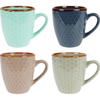 Excellent Hrnček Houseware keramický viacfarebný 4 x 200 ml