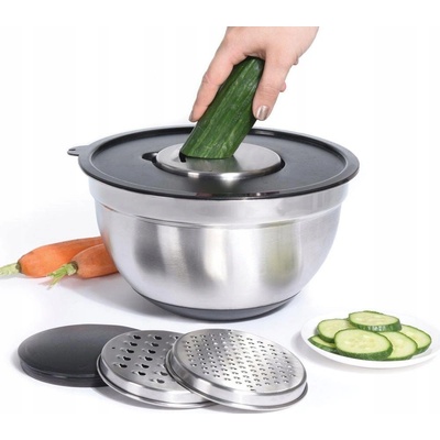 Excellent Houseware Nerezová mísa se sadou struhadel 27 cm – Sleviste.cz