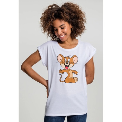 MERCHCODE Дамска бяла тениска Merchcode Tom & Jerry MouseUB-MC122-00220 - Бял, размер 5XL