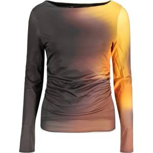 DESIGUAL Дамска тениска с дълъг ръкав desigual, Размер xl, Цвят Черен (26wwtk18_ne2000)