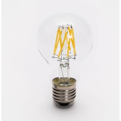 Ledco LED vláknová žiarovka 24V, E27, 6W, 3000K, 650lm,CRI90, A60, 270°,priehľadná, stmievateľná