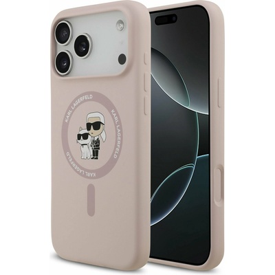 KARL LAGERFELD Liquid Silicone Karl and Choupette MagSafe Задний Чехол за iPhone 17 Pro Max Pink Karl Lagerfeld | Rozov | ЖЕНИ | UNI