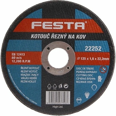 FESTA kotúč rezný na kov 125x1,6x22,2