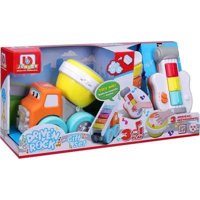 Bburago Junior - Комплект Drive ' N Rock строителeн камион с батерии, с 3 инструмента 095062